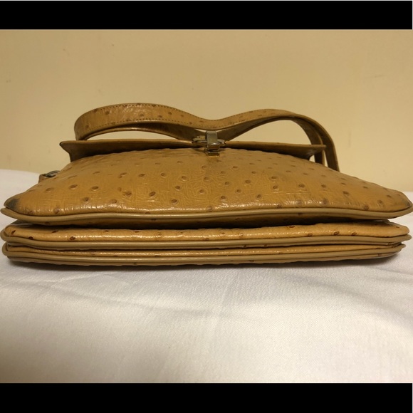 Lederer De Paris Vintage Ostrich Accordion Handbag - Picture 6 of 8